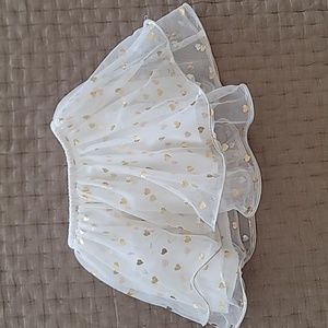 Gold heart tutu skirt